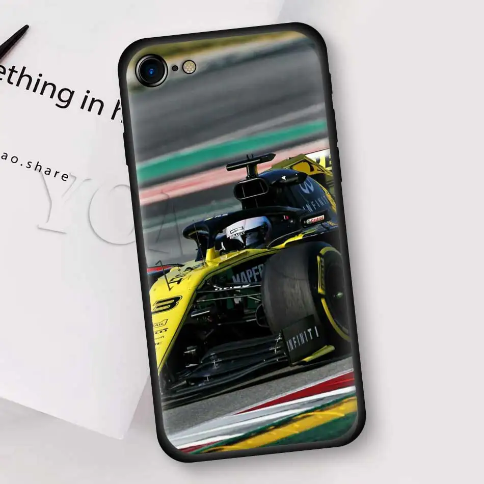 Для Формулы 1 мягкий чехол из ТПУ для Apple iPhone 11 Pro XR 7 8 6 6S Plus X XS MAX 5 5E 5S 5C Черный силиконовый чехол для телефона