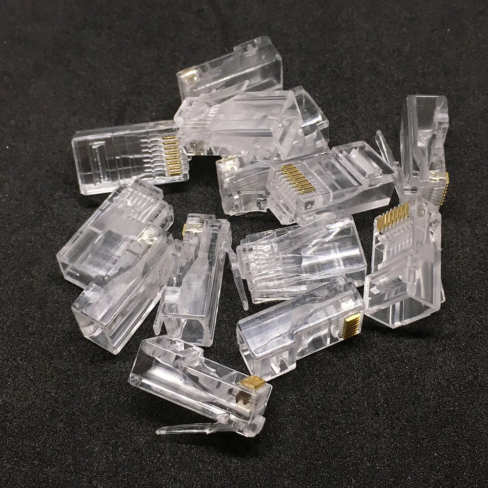 1000 шт. RJ45 разъем 8P8C Cat5E Cat5 сетевая кристаллическая головка Lan