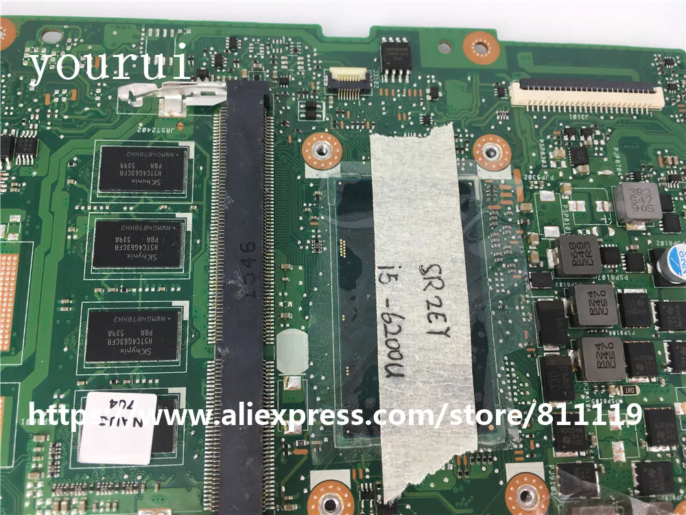 Yourui X556UJ REV 2 0 i5-6200u 4 Гб RAN памяти DDR3 для ASUS X556UF материнская плата ноутбука