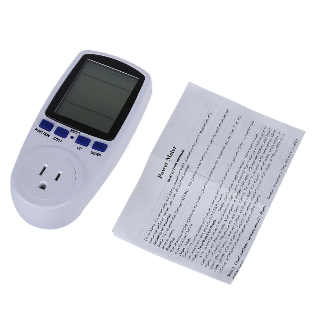 

TS-836Plug Power Meter Energy Watt Voltage Amps Meter with Electricity Usage