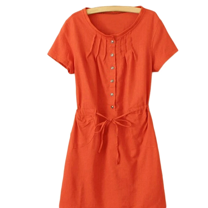 Платье большого размера летнее стильное женское повседневное с коротким рукавом