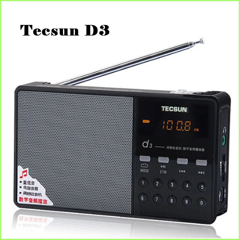Горячая Распродажа Tecsun D3 FM стерео радио музыка MP3 цифровой выбор песни TF карта