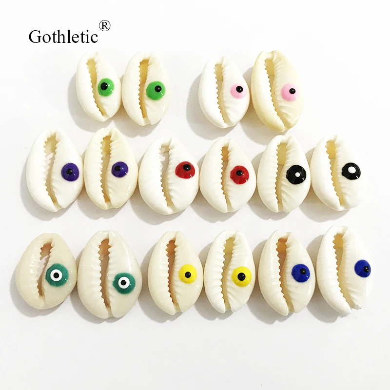 12 шт./лот эмалированные бусины в форме глаза Gothletic незакрепленные раковины ручной