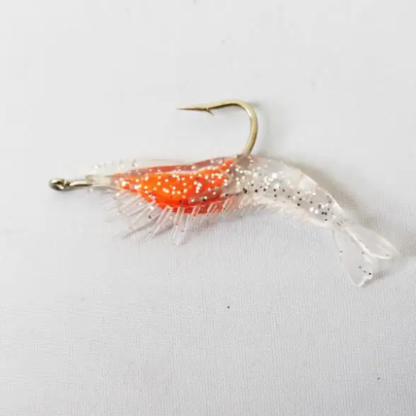 4 шт. мягкие рыболовные крючки креветки 3 г 6 см|soft shrimp|soft lurefishing tackle |
