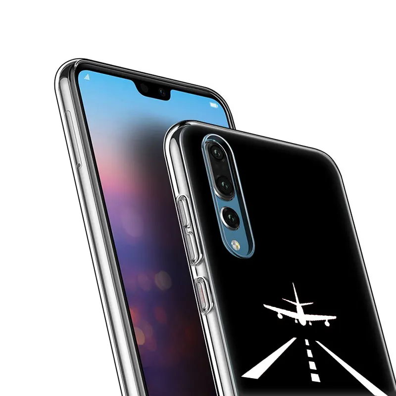 Силиконовый чехол для телефона с рисунком самолета для huawei P30 P20 Pro P10 P9 P8 Lite P Smart Z Plus NOVA 3 3i