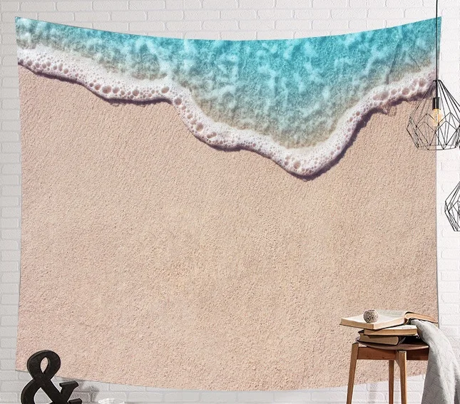 

CAMMITEVER Blue Sea Hot New Indian Mandala Tapestry Hippie Home Decorative Wall Hanging Bohemia Beach Mat Yoga Mat Bedspread