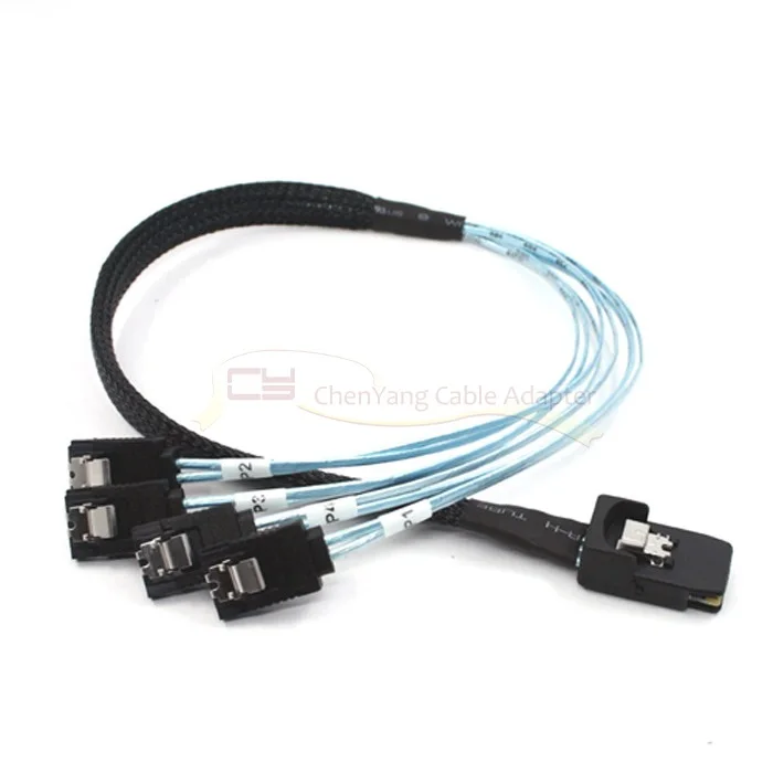 Внутренний кабель для жесткого диска MINI SAS 4i SFF-8087 36P To 4 SATA 7Pin HDD 3 фута 100 см 1 м |