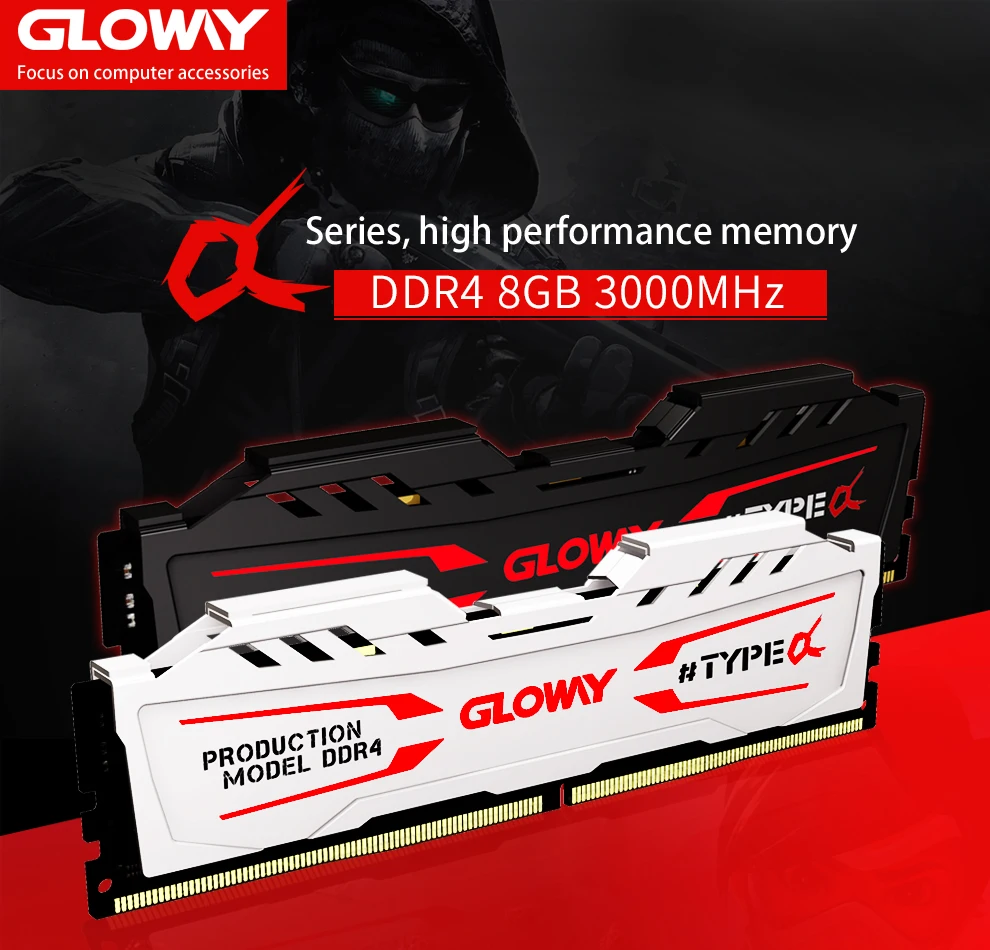 Gloway ram ddr4 8 Гб 16 Гб памяти 3000 МГц 1,35 в Настольный dimm высокая производительность заводская цена