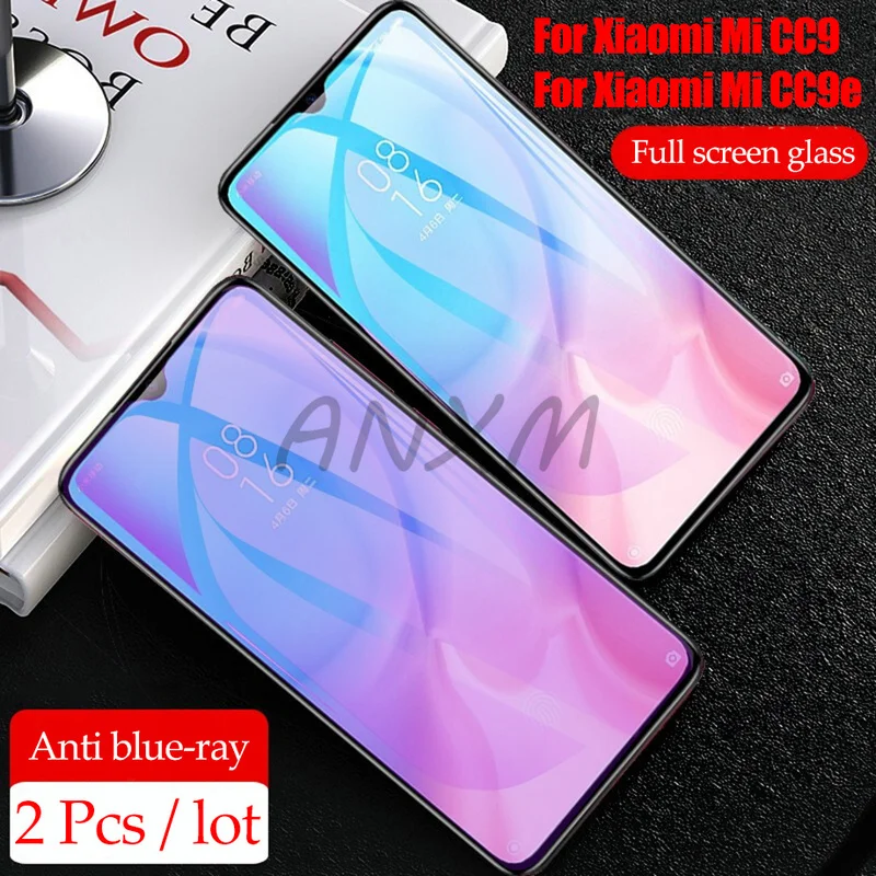 2 шт закаленное стекло для Xiaomi Mi CC9 CC9e защита экрана 9H анти-Blu-Ray стекло для Xiaomi Mi CC9 CC9e CC 9 SE защитная пленка