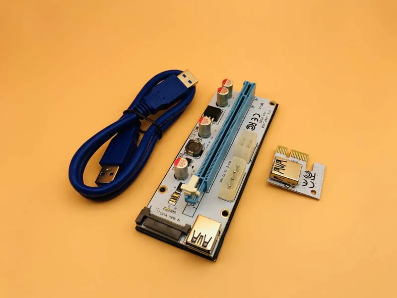 6 шт. Райзер 008S USB 3 0 PCI E 1x до 16x|Компьютерные кабели и разъемы| |