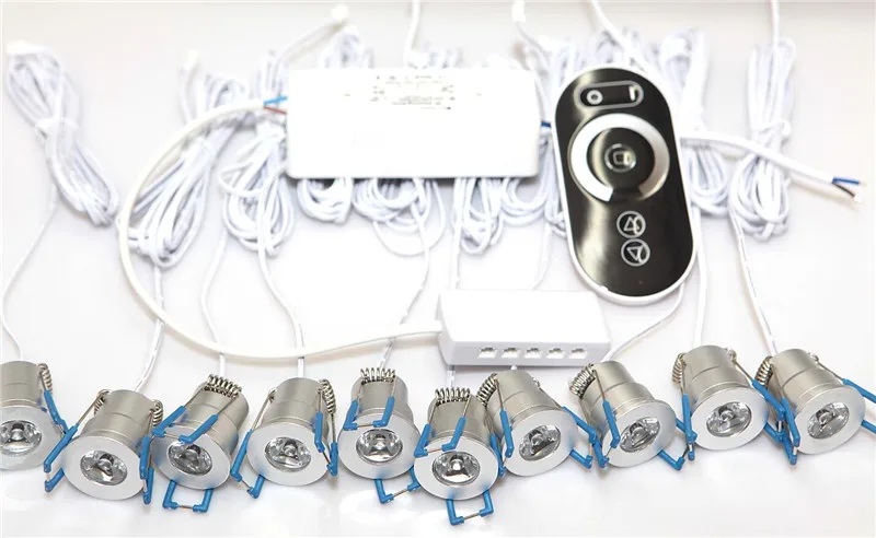 10 шт./компл. с регулируемой яркостью 3 Вт Мини светодиодный светильник для шкафа