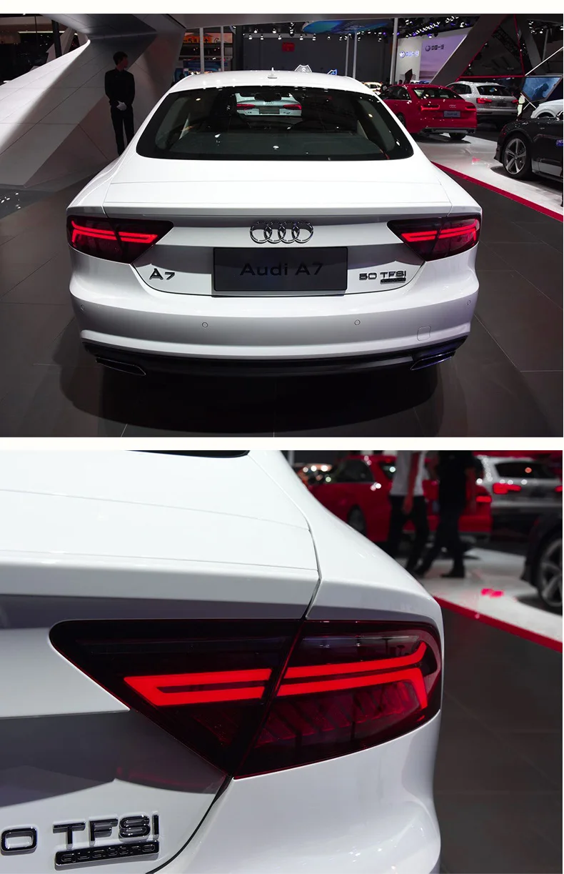 Автомобильный Стайлинг задние фонари чехол для Audi A7 задний фонарь 2012- светодиодный Audi A7 задние фонари задний багажник drl+ сигнал+ тормоз+ ревер