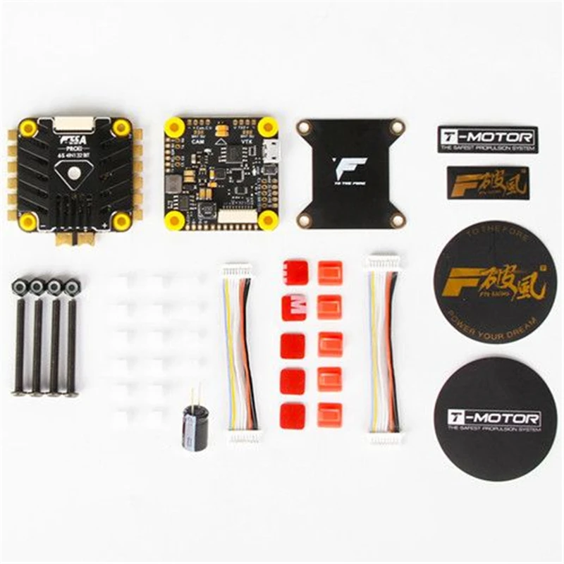 T MOTOR Tmotor F4 Контроллер полета и F55A PRO II 6 S 4 в 1 ESC стек FPV гоночный Дрон Квадрокоптер