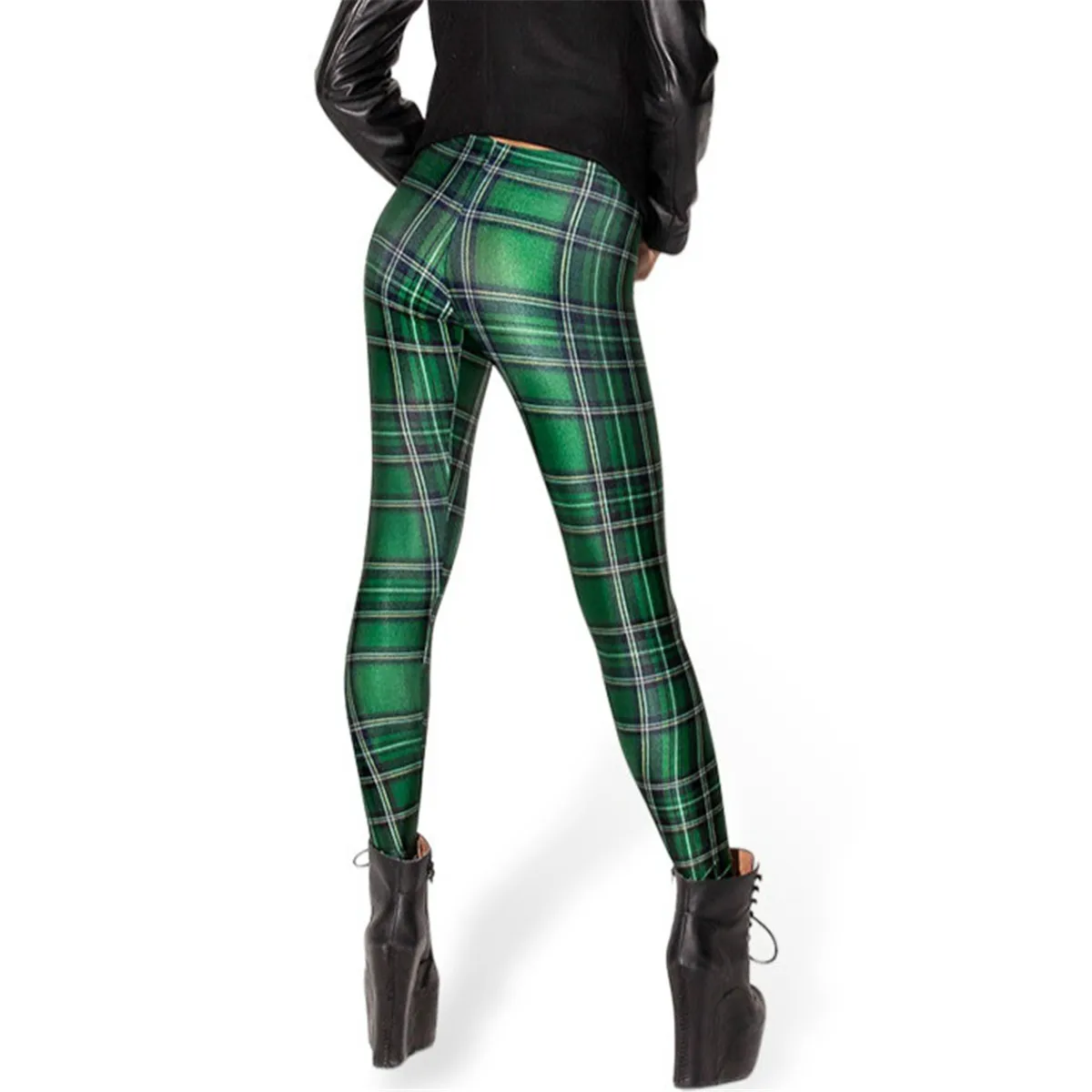 Женские облегающие джинсы Стрейчевые брюки карандаш в полоску с принтом