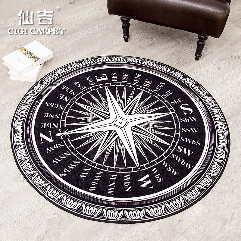 Прочный Круглый напольный коврик CIGI ковер для дома зала гостиной кухни ванной