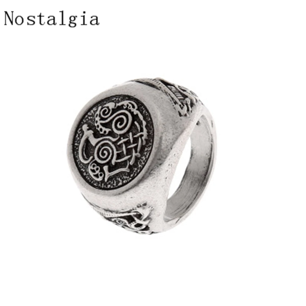Модное винтажное славянское ювелирное изделие для мужчин Valknut Warrior's Ring