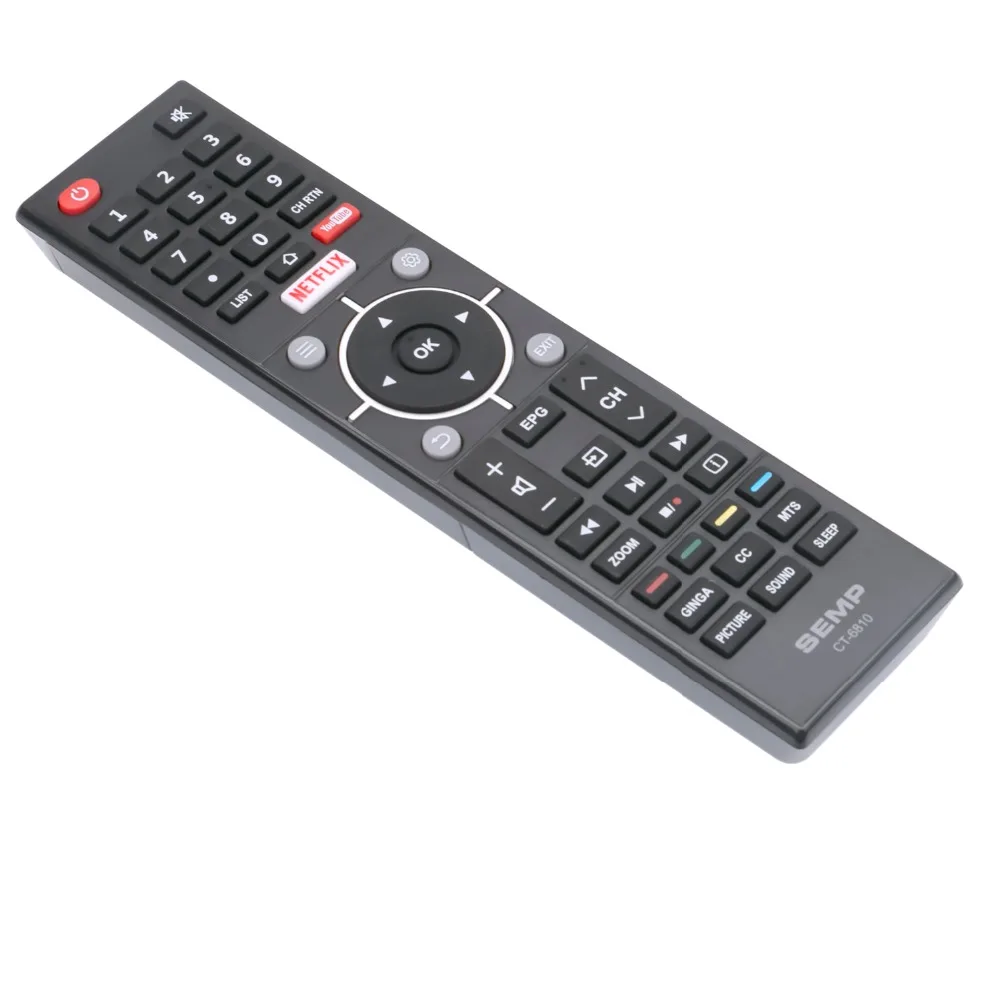 Новый SEMP CT 6810 пульт дистанционного управления с Netflix Youtube подходит для Toshiba CT6810