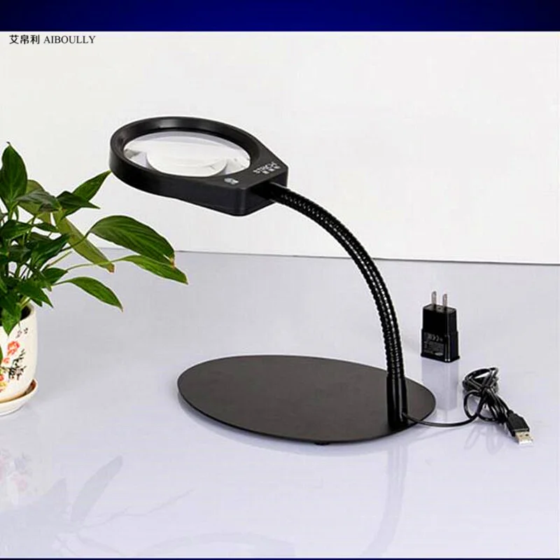 Домашнее 10 настольное увеличительное стекло со светодиодной подсветкой