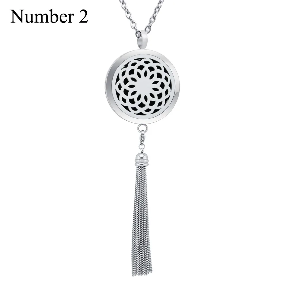 Lotus 30mm 316 Stainless Steel Aromatherapy / Essential Oils Diffuser Locket Pendant with Tassel drop shipping | Украшения и