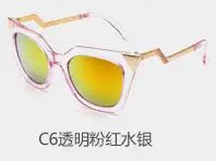 2015 New Fen Brand character Women Desinger Sunglasses Diamond Decoration Cat Eye Sun Glass Coating frog mirror oculos feminino |