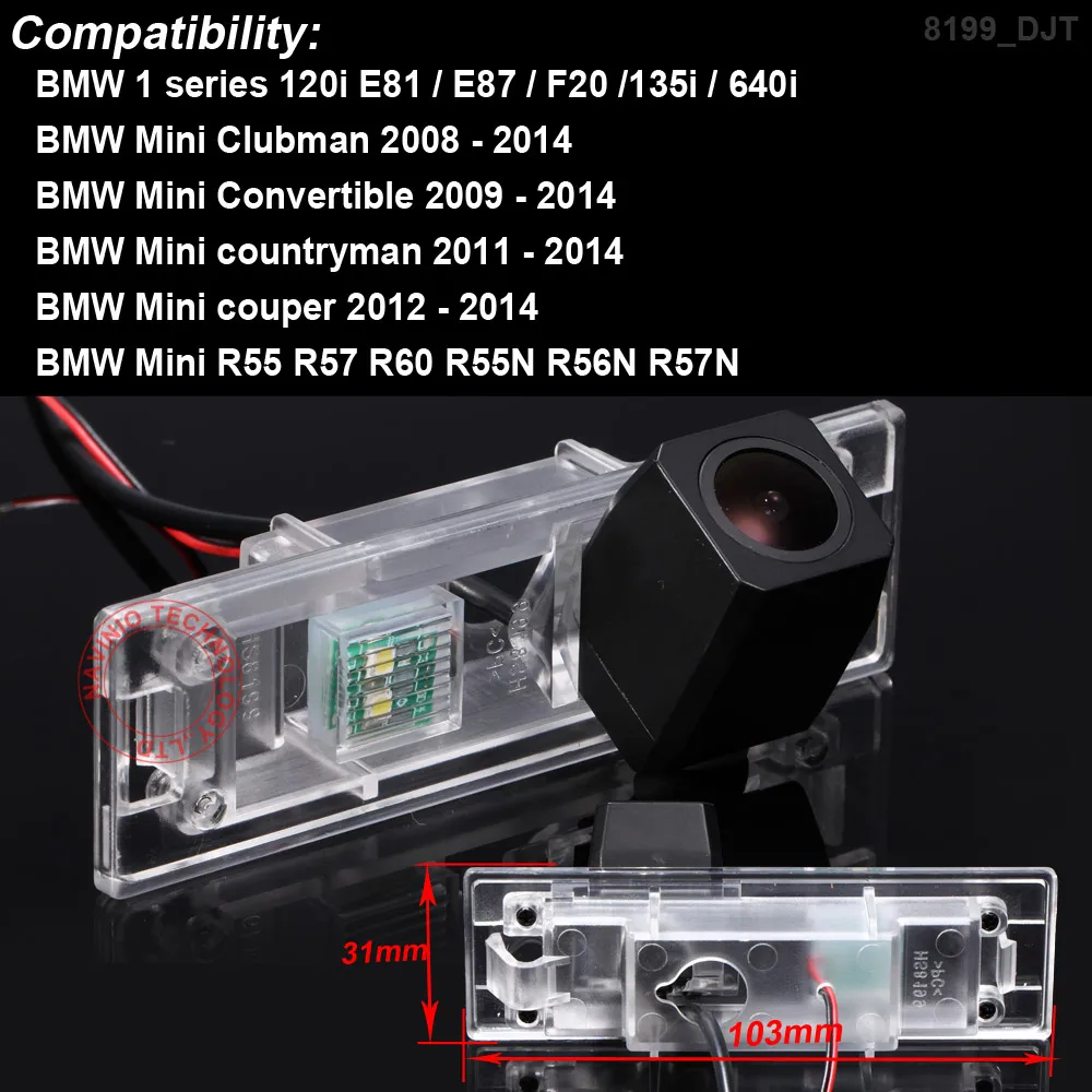 1280*720 пикселей 1000TV line 170 градусов для BMW 1 серии 120i E81 E87 F20 135i 640i мин автомобильная