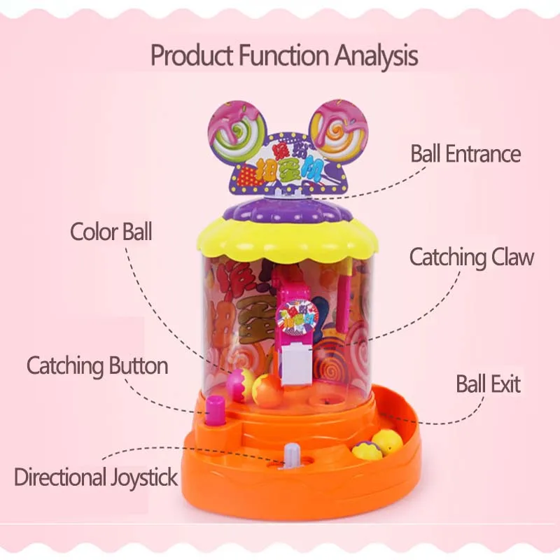 Игровой автомат с монетоприемником настольный мини-коготь Gumball Candy Grabber кран аркадная машина игры игрушки куклы захват для детей Подарки