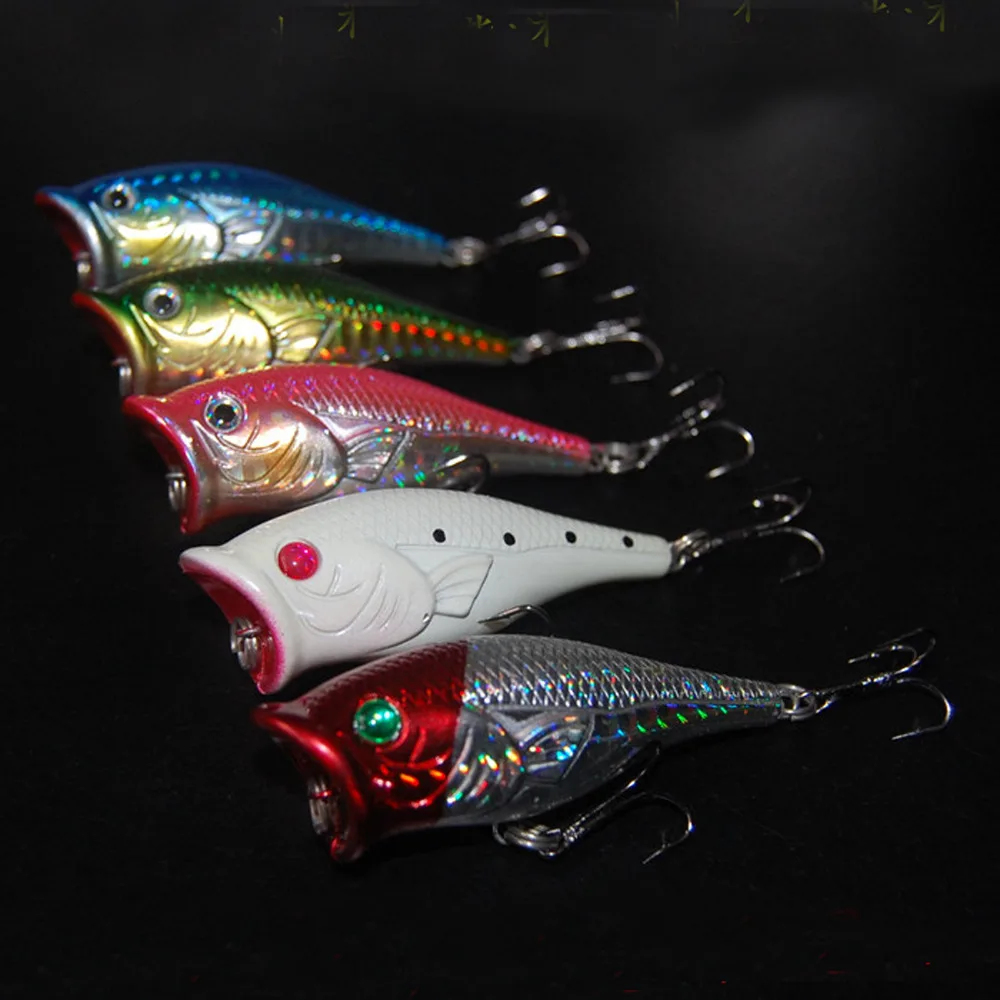 

5PCS Fishing Lure Lures topwater popper Bait hook 6.7cm/11g Free shipping