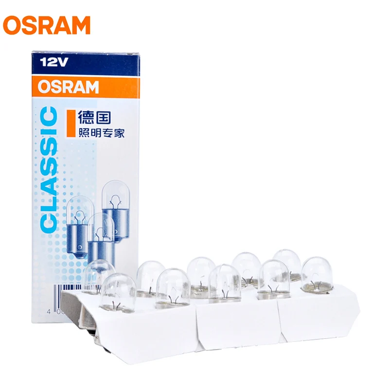 10 шт. OSRAM 5007 R5W BA15s 12 В 5 Вт первоначальный металлические основания Номерные знаки