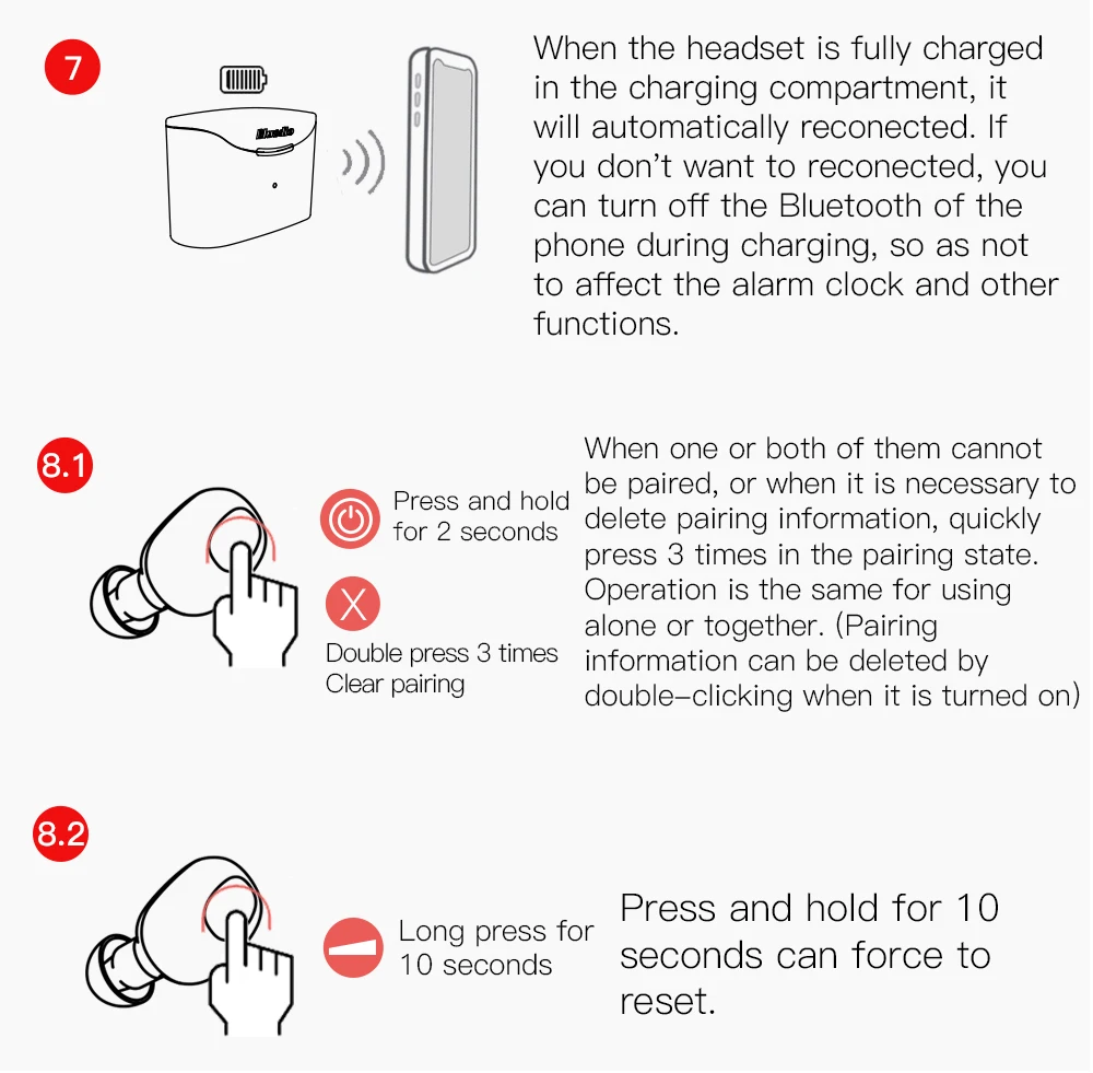 Bluedio, беспроводные наушники T-elf, TWS, спортивные, bluetooth, вкладыши, гарнитура с микрофоном, зарядная коробка для мобильного телефона, музыка
