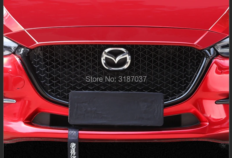 Для Mazda 3 Axela Решетка переднего бампера верхняя решетка черный центр гонки решетка протектор