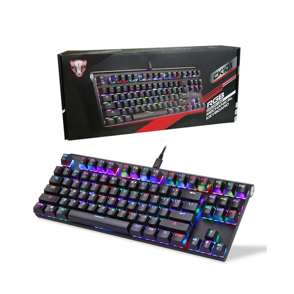 Оригинал Motospeed CK101 проводной Механическая игровая клавиатура RGB света
