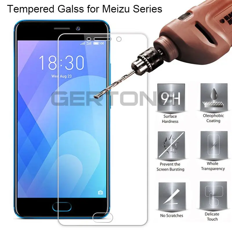 GerTong прозрачное закаленное стекло для Meizu M6 M6S 9H Note Защитная пленка