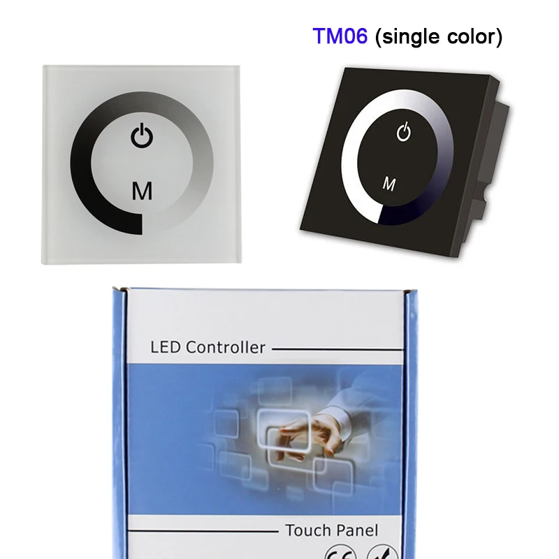 TM06 TM07 TM08 DC12V 24V настенный Одноцветный/CT/RGB светодиодный контроллер сенсорной