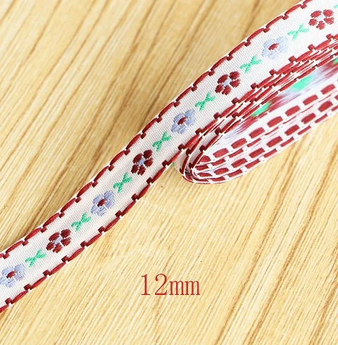 12MM5yard 5 ярдов, разные цвета на выбор, национальная одежда с воротниками, манжетами, тканевым поясом, аксессуары Q736 - Цвет: 12MM5yard