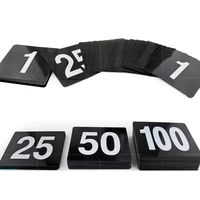 1 100 table number cards double side plastic black numbers seat card wedding party accessories bar utensils restaurant supply