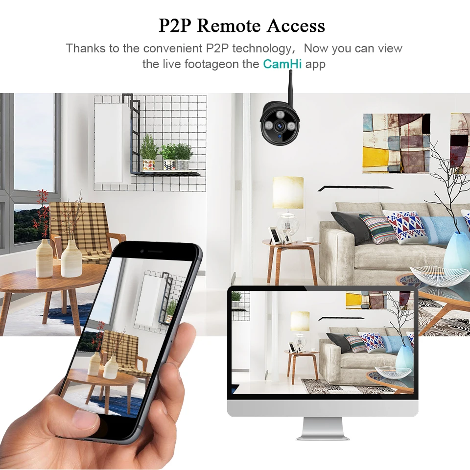 Беспроводная ip камера BESDER CamHi App 1080P 960P 720P Wifi водонепроницаемая видеонаблюдения IP66