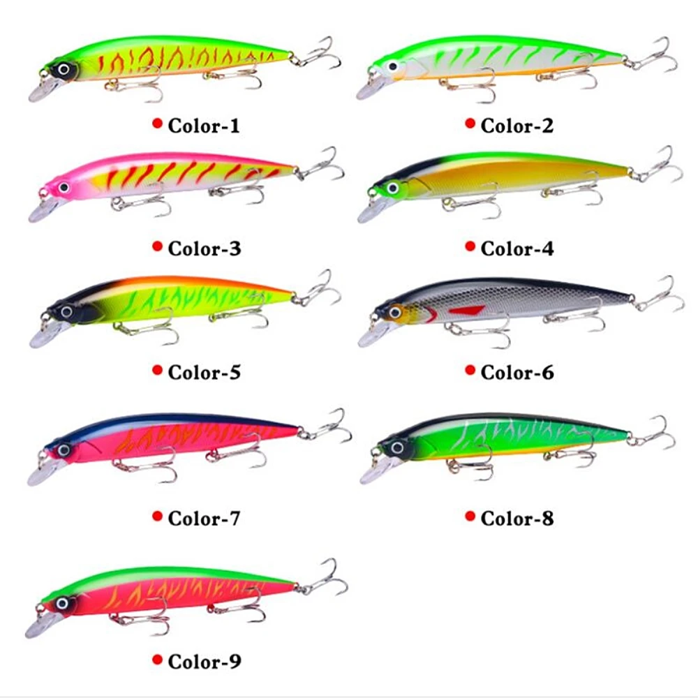 1 шт. Рыболовная Приманка Minnow 14 см 18 3 г жесткая Crankbait с рыболовными крючками