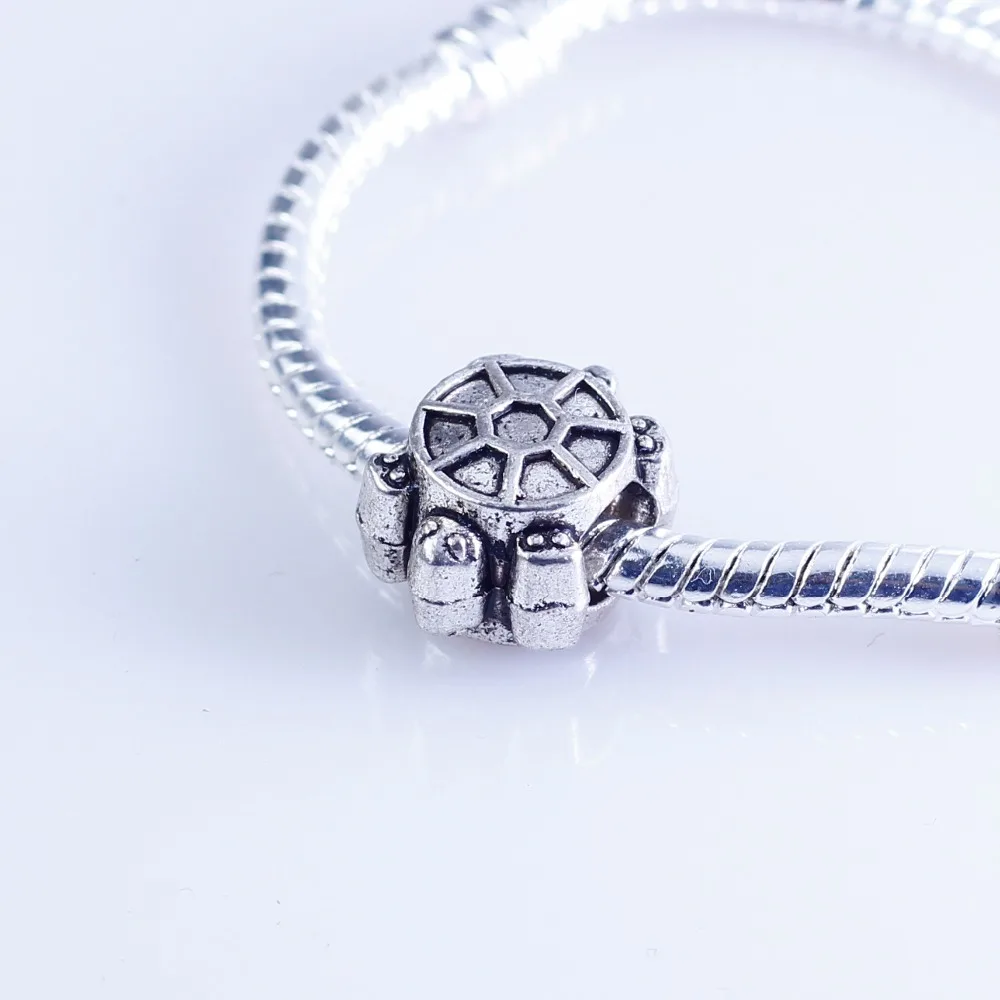 

Wholesale 35pcs silver plated Tortoise beads Big Hole Beads Fit style European Bracelet hole 5mm