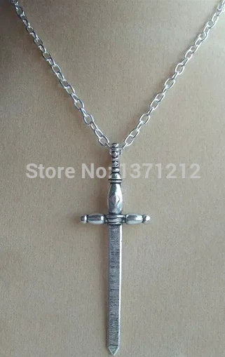 10 шт. модные средневековые Подвески с мечом колье настоящие ожерелья подвески DIY
