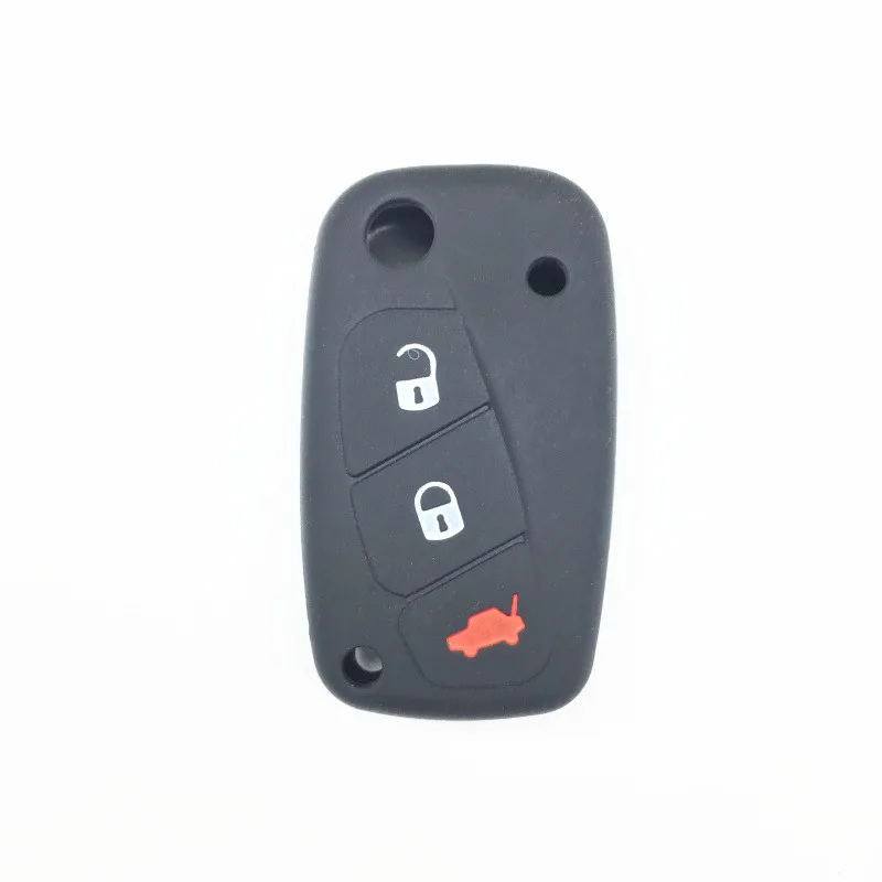 Чехол для автомобильного ключа силиконовый чехол FIAT/Panda/Stilo/Punto/Doblo/Grande/Bravo 500
