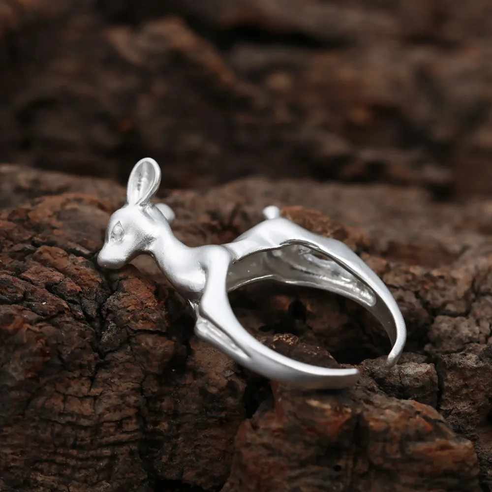 Big Promotion Gold Plating 3D Bambee Deer Anlter Ring Animal Open Jewelry For Women Knuckle Finger Anillos Fine Jesery | Украшения и