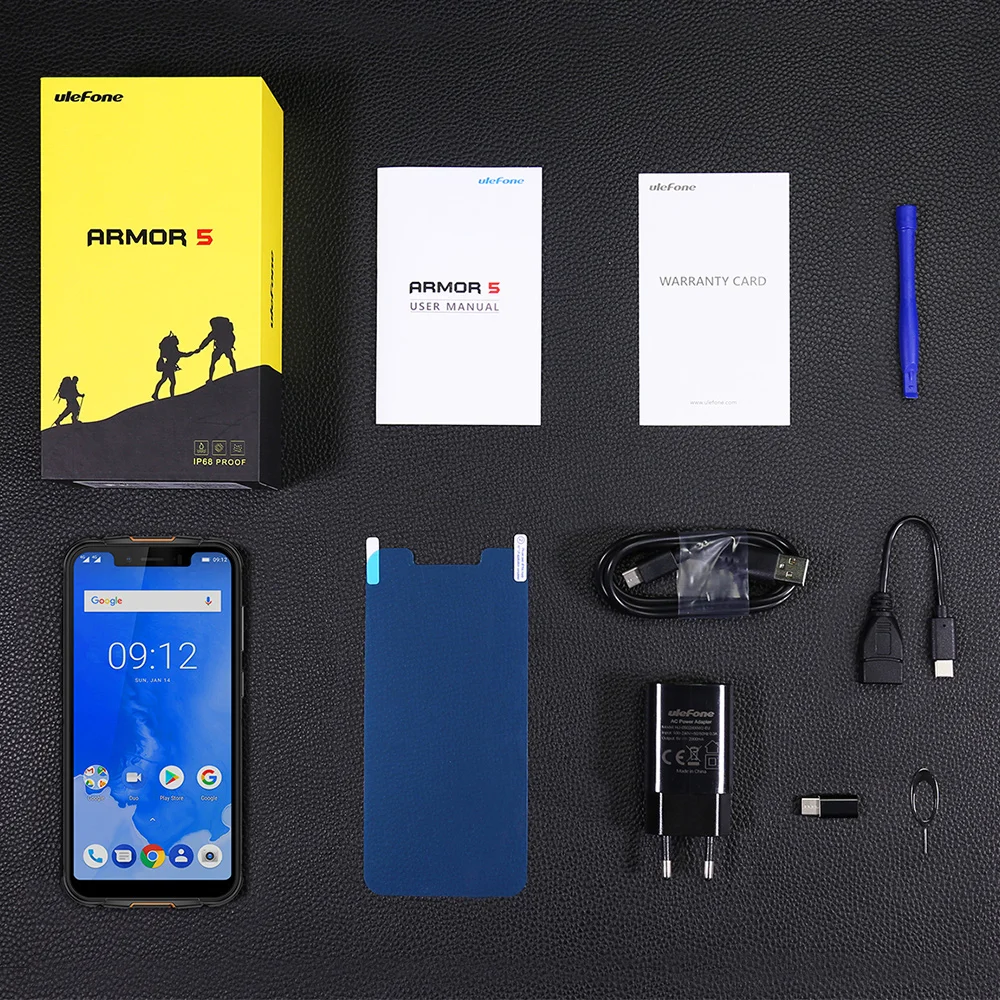 Ulefone Броня 5 Водонепроницаемый IP68 NFC 85 &quotHD Мобильный телефон MT6763 Otca core Android 8 1 4 ГБ +