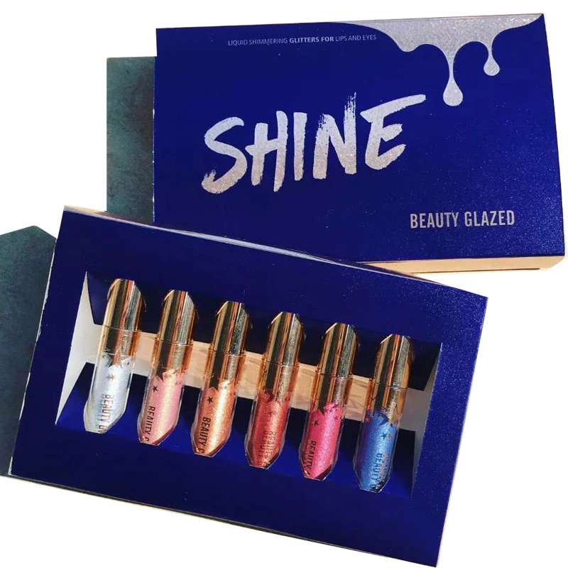 Лидер продаж 2018 код 6 шт./лот блеск металлик Жидкий для губ Лайм Lip stick Сексуальная