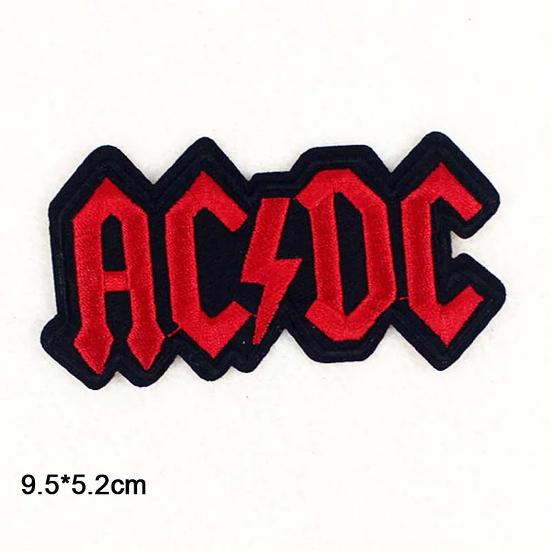 hong ACDC(da Guns N Roses Music Rock Out Майкл Джексон королева принц Линкин Парк железная вышитая одежда нашивки для одежды музыкальная группа - Цвет: hong ACDC(da