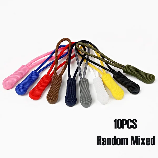 Random Mixed 10/20 штук застежка-молния тянуть Замена шнура застежка-молнии ремень Lariat черный DIY Одежда сумка рюкзак аксессуары зажим для одежды пулер застежка-молнии - Цвет: Random Mixed