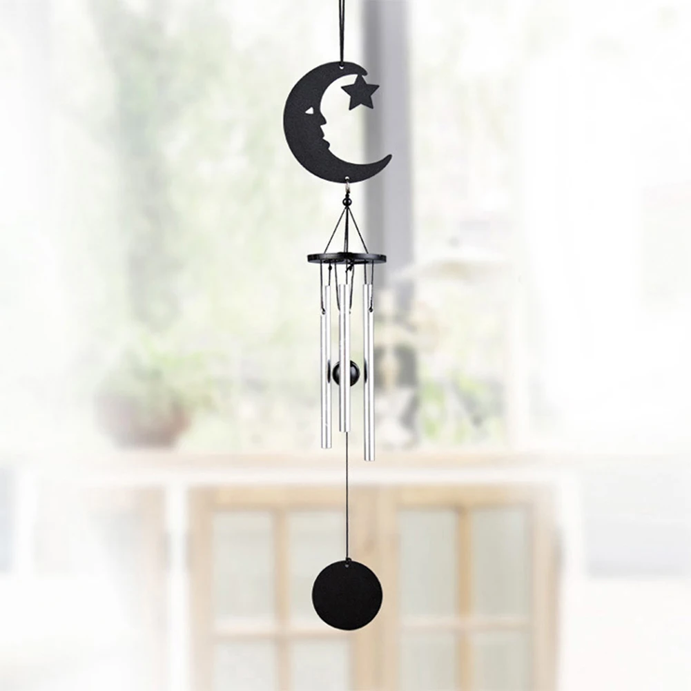 New Handmade Angel Owl Moon Star 3-Tube Metal Lucky Bell Hanging Wind Chime Feng Shui Home Outdoor Yard Garden Decor Birthday Gi
