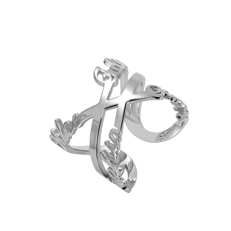 

AILIN Fashion Personalized Name Ring 4 Names Customized Rings Engraved Family's Name For Woman