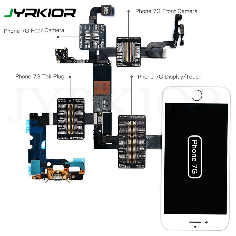 Jyrkior QianLi iBridge FPC диагностический Тестовый Кабель напряжения для iPhone 6/6 P/6 S/6SP/7/7 P/8/8 P/X проверка неисправности материнской платы
