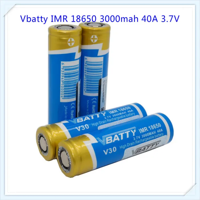 Vbatty 3 шт. 100% Оригинальный Новый 18650 3000 мАч перезаряжаемый аккумулятор 7 В IMR1865025 40A