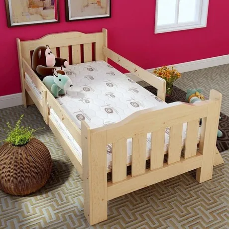 Детская кровать детская мебель для сна из массива дерева с 2 ящиками поручни